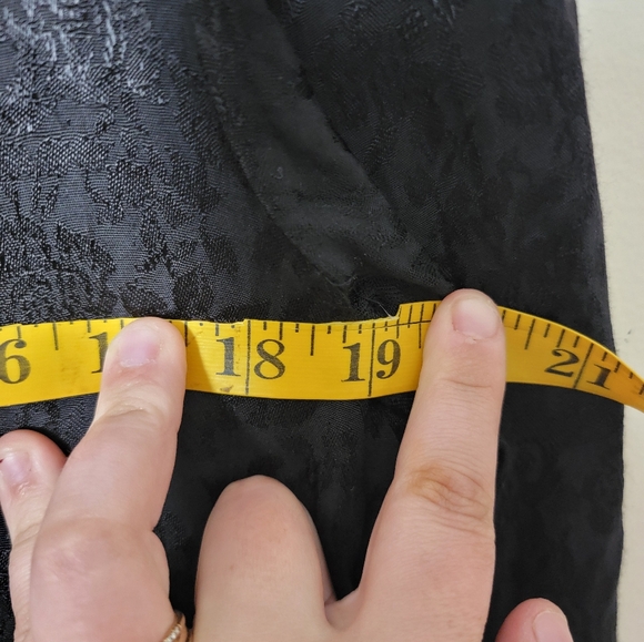 April Cornell Black Floral Long Sleeve Tie Back Dress With Pockets Size Small - Picture 6 of 8